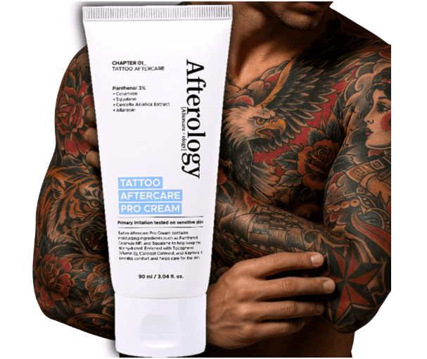 Afterology Tattoo Aftercare Lotion - Unscented Moisturizing Balm for Inked Skin - Color-Enhancing Care with Clean - Vegan Ingredients - Gentle Daily Tattoo Maintenance, 3.04 fl oz (Pack of 1)