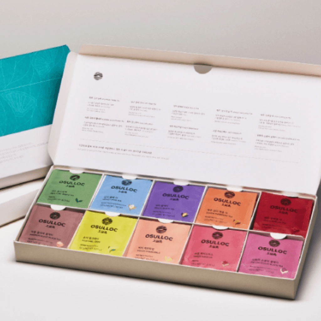 OSULLOC Premium Tea Collection 10 Flavors Tea Set Contents