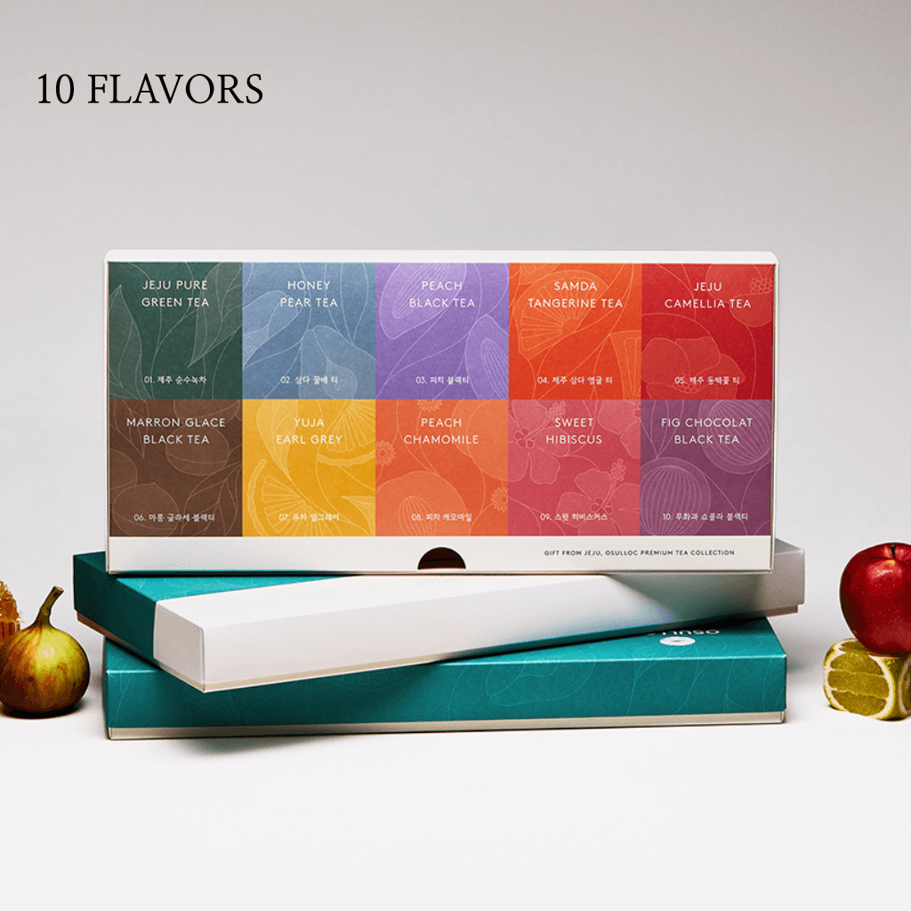 OSULLOC Premium Tea Collection 10 Flavors Tea Set Contents