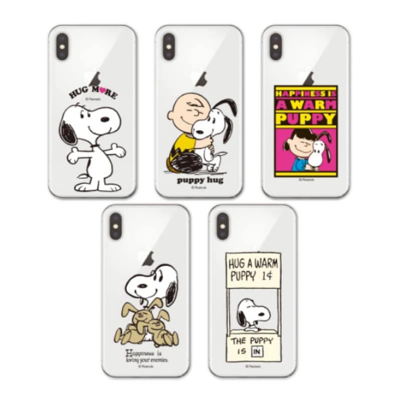 PEANUTS/ Hug Transparent Jelly iPhone Case