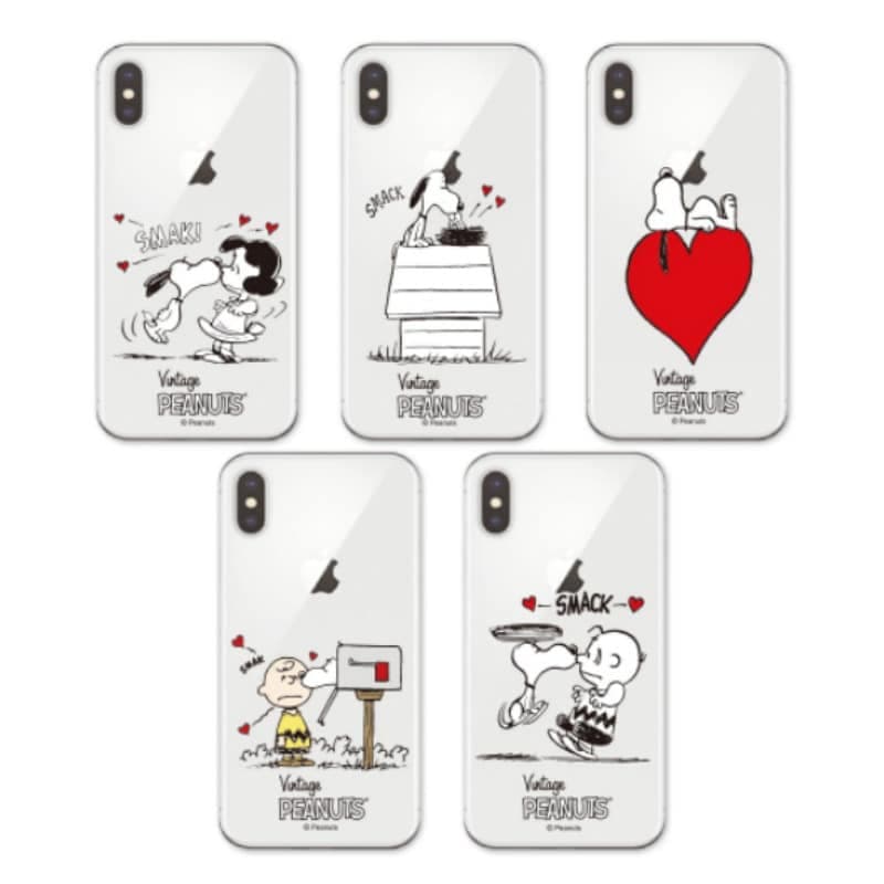 PEANUTS/ Kisses Transparent Jelly iPhone Case