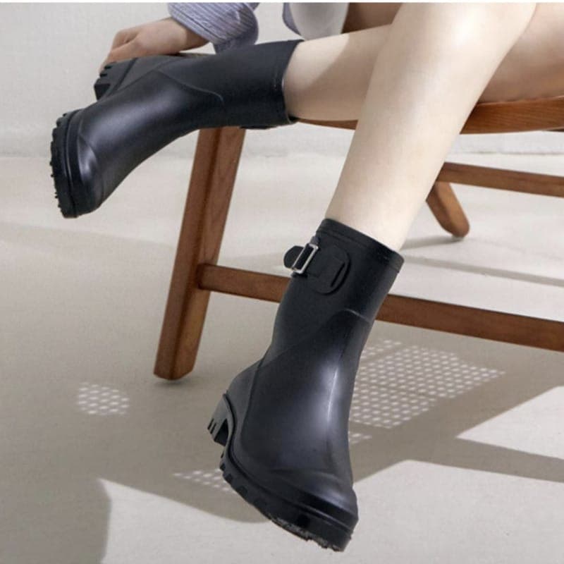 SHOOPEN / Daily Short Buckle Rain Boots 3color